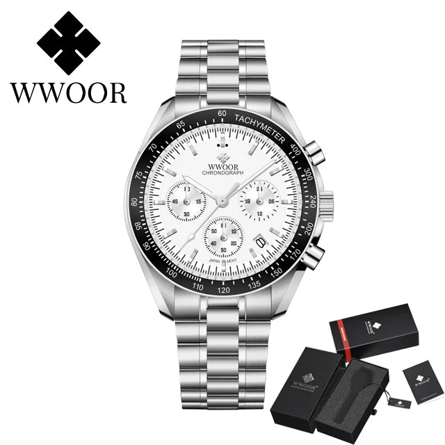 Relógio de Alta Performance com Cronógrafo WWOOR S902-d - A prova d'água