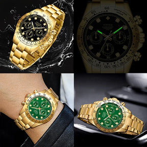 Relógio Militar e Esportivo de Luxo WWOOR 8849-b - Aço inoxidável - A prova d'água
