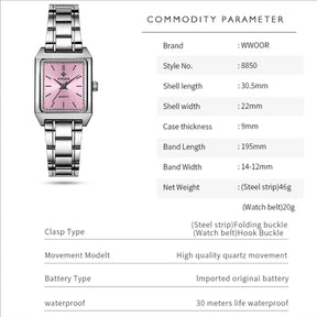Relógio Feminino Elegante WWOOR 8850 FAKOSS - A prova d'água