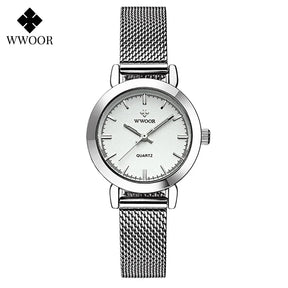 Relógio Feminino Pulseira de aço inoxidável WWOOR 8823 - A prova d'água