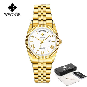 Relógio Masculino WWOOR 8886 G - A prova d'água - Frete grátis