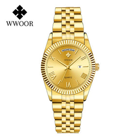 Relógio Masculino WWOOR 8886 G - A prova d'água - Frete grátis