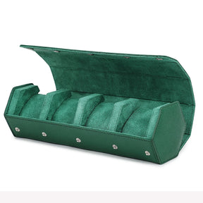 Caixa Premium WWOOR  – Couro Sintético Verde com Interior Aveludado