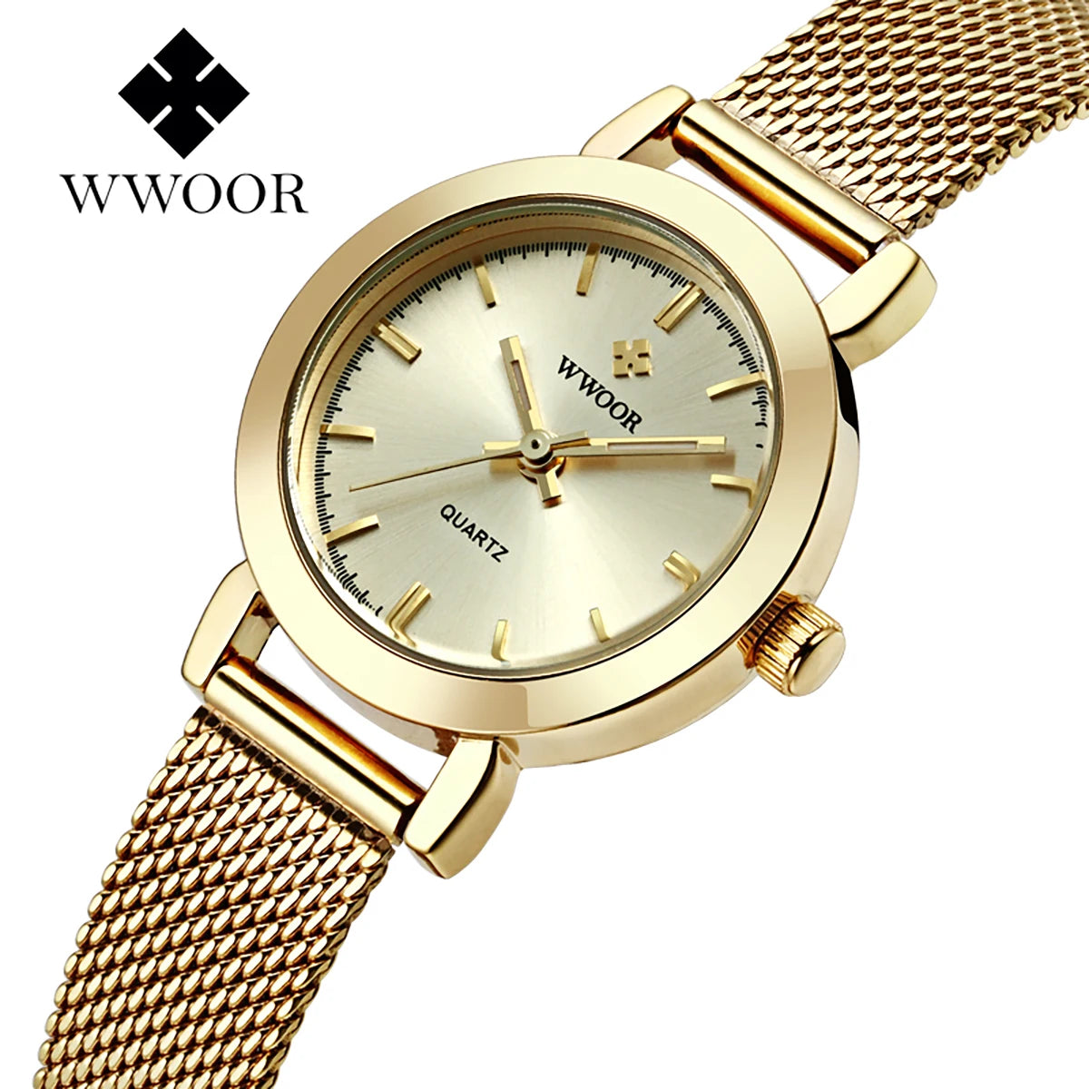 Relógio Feminino Pulseira de aço inoxidável WWOOR 8823 - A prova d'água