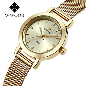 Relógio Feminino Pulseira de aço inoxidável WWOOR 8823 - A prova d'água