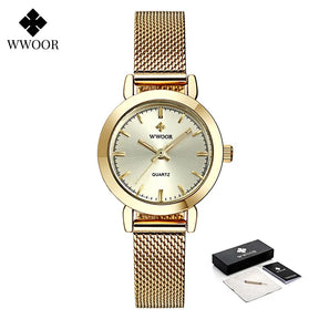 Relógio Feminino Pulseira de aço inoxidável WWOOR 8823 - A prova d'água