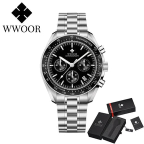 Relógio de Alta Performance com Cronógrafo WWOOR S902-b - A prova d'água