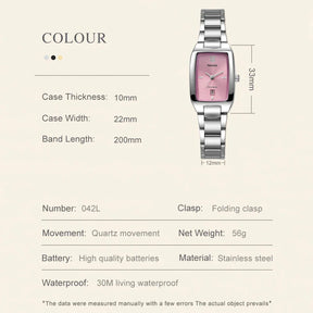 Relógio Feminino de Luxo WWOOR 042L - A prova d'água