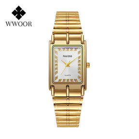 Relógio Feminino de Luxo WWOOR FAKOSS 011L - A prova d'água