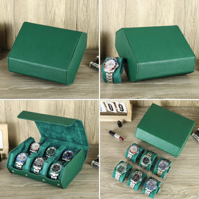 Caixa Premium WWOOR  – Couro Sintético Verde com Interior Aveludado