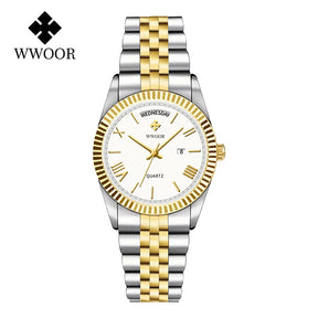 Relógio Masculino WWOOR 8886 G - A prova d'água - Frete grátis