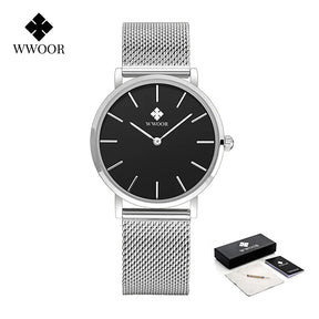 Relógio Feminino Elegância Minimalista WWOOR 8840 - A prova d'água