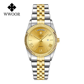 Relógio Masculino WWOOR 8886 G - A prova d'água - Frete grátis