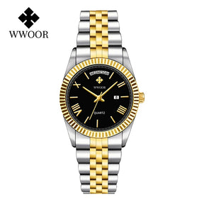 Relógio Masculino WWOOR 8886 G - A prova d'água - Frete grátis